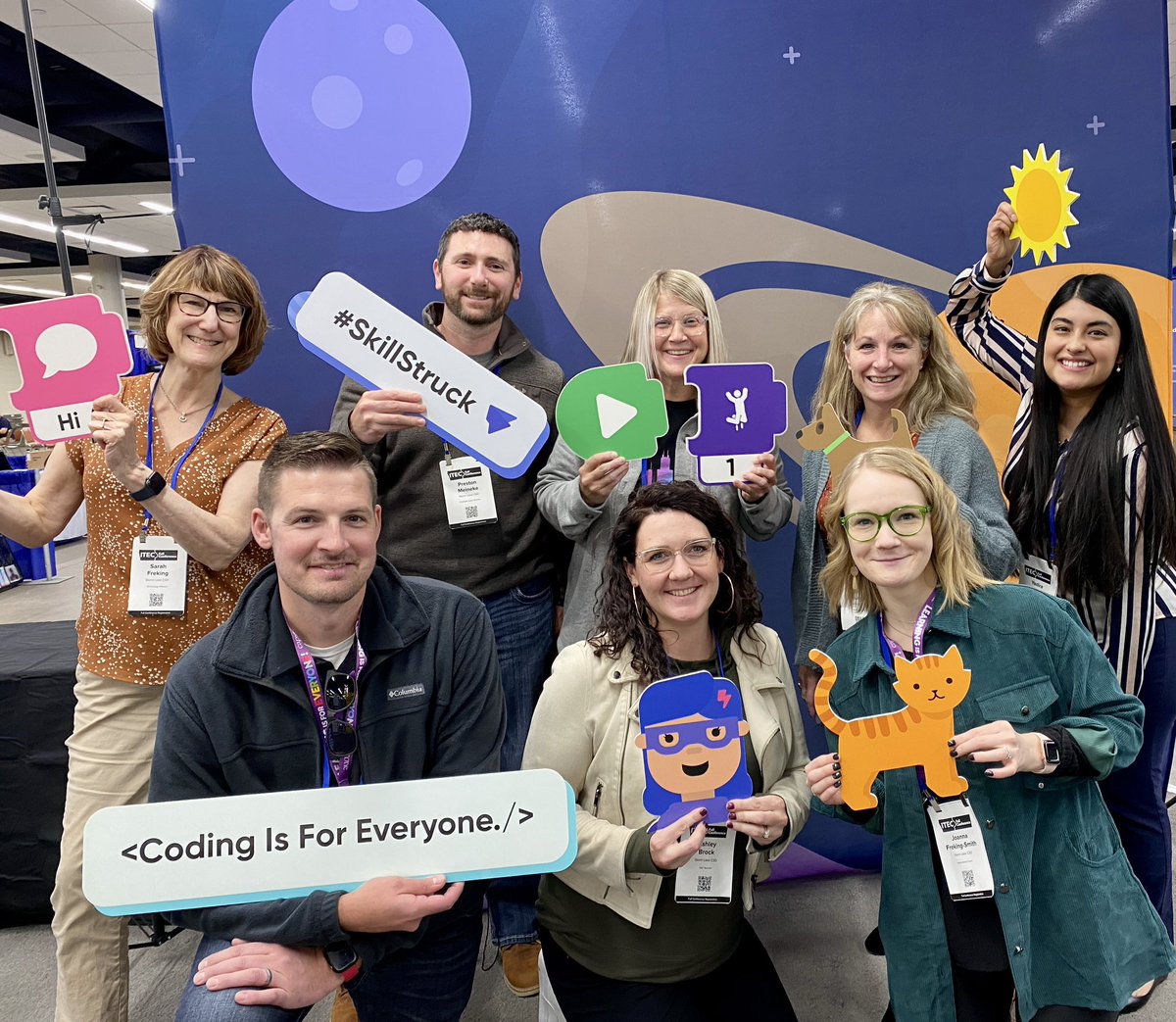 Itec fun with this CREW! 💚<a href="/itec_ia/">ITEC Iowa</a> <a href="/IowaCSTA/">CSTA Iowa</a> #CS4IA #AmericasSchool <a href="/joannafreking/">Joanna Freking-Smith</a> <a href="/Meinekep/">Preston Meineke</a> <a href="/sfreking/">Sarah Freking</a> @Schekirke <a href="/7brocknroll/">Ashley 🐝🤘🏻 (Brock)</a> <a href="/LisaMunsey/">Lisa Munsey</a> <a href="/yadi29alday/">Yadira Muñoz</a> Thank you <a href="/SkillStruck/">Skill Struck</a>