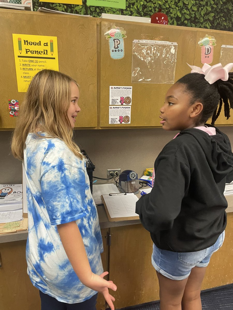 MsAitkenMPE's tweet photo. To prepare for tomorrow’s DBA, 5th grade did partner rotations to discuss making inferences, author’s purpose, summarizing, and more! #MidwayParkElementary #ParrotPride https://t.co/AbAbPPr0fb