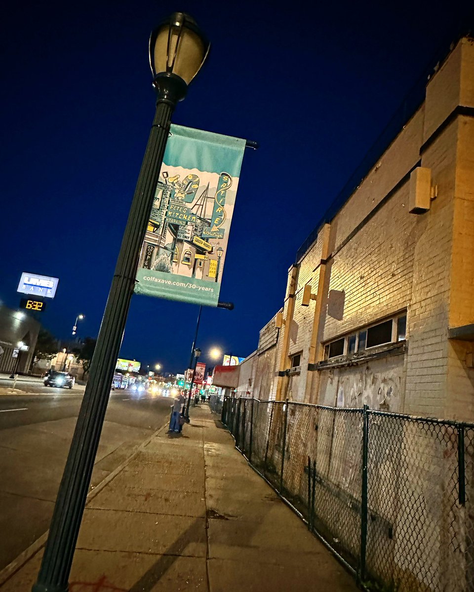 KarlCKrumpholz's tweet photo. They’ve been up for a few months, but it looks like my eight banner designs along the 2-3 mile stretch of East Colfax Avenue are now coming down (I’m guessing to be replaced with holiday ones.) Was fun while it lasted. https://t.co/5dIH5W5f7Y