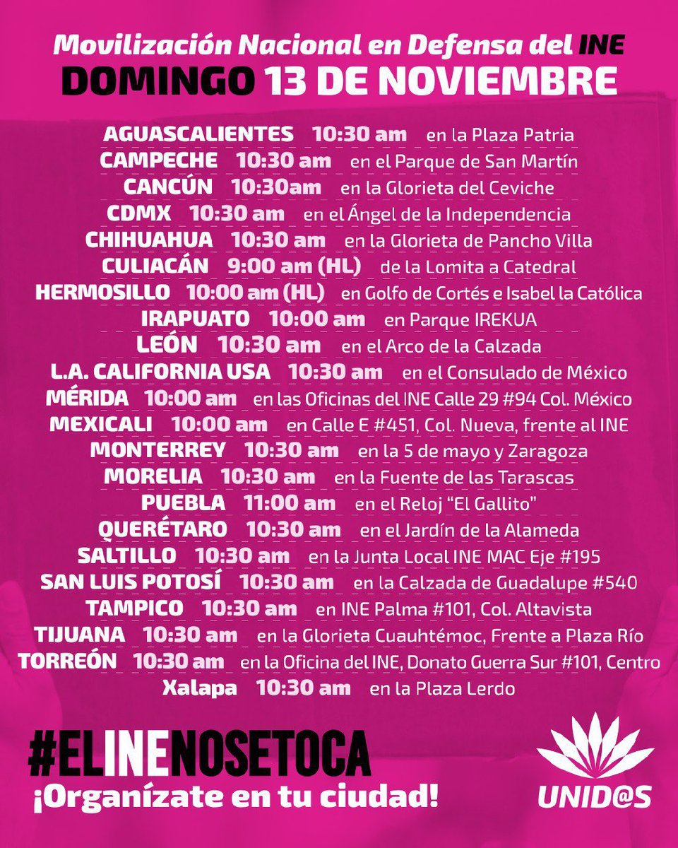 Tú puedes evitar que <a href="/lopezobrador_/">Andrés Manuel</a> se robe la elección presidencial en 2024.

Nos vemos el domingo en la marcha por la democracia.

#ElINENoSeToca