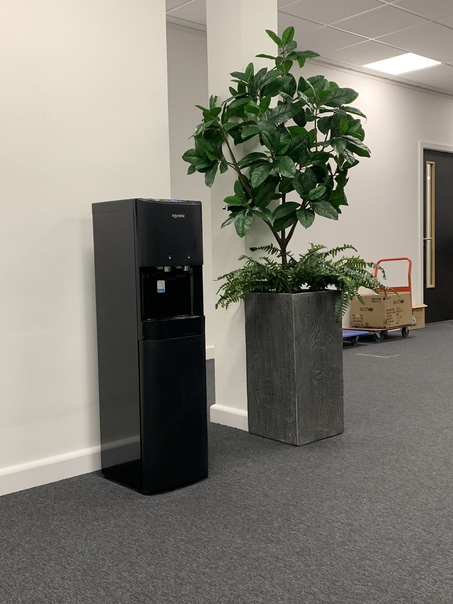 mainsfed's tweet photo. Mains Fed water coolers. Spot the plumbing! It’s always nice when we’re able to run it under a floating floor. #watercooler #Installation https://t.co/057hNnD4iX