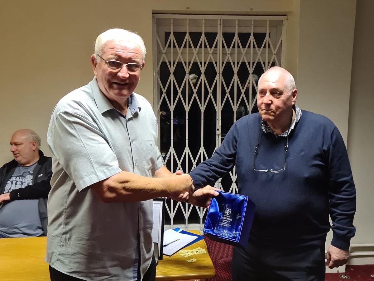 Tonight members of Our committee &amp; Redditch RA attended the presentation of 50 years services for football to former Referee on our league - Mr Trevor Nines. He has supported football for 52.5 years and is still a current Birmingham County Observers Coordinator. Well done Trevor