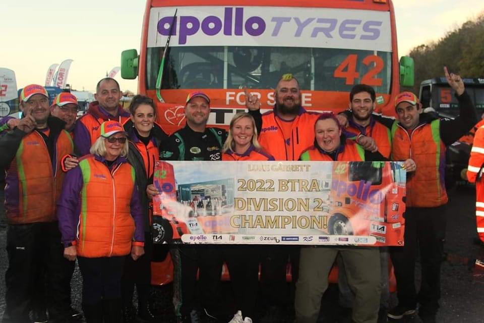 JoeCook90's tweet photo. Luke Garrett takes the win in Division 2 of the British Truck Racing Championship! 3x Champion!! Well done to all the team. @officialbtrc 
#TeamWorkMakesTheDreamwork
 #OrangeArmy #SimplyTheBest #WeAreTheChampions https://t.co/BwSmTwib6d