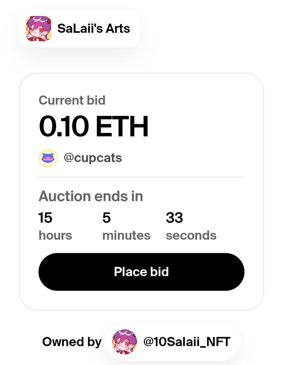 10salaii_'s tweet image. Auction has started by @catsinthecups Thank you so much🙏🥰💖💖💖✨

foundation.app/@10Salaii_NFT/…

#NFTCommunity #AnimeNFT #cupcatgirl #tubby