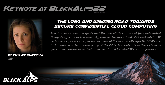 #BlackAlps22 is next week! It remains only a few days to take your ticket(s)! Take a look on the keynote ;) The full program is available here: blackalps.ch/ba-22/schedule…