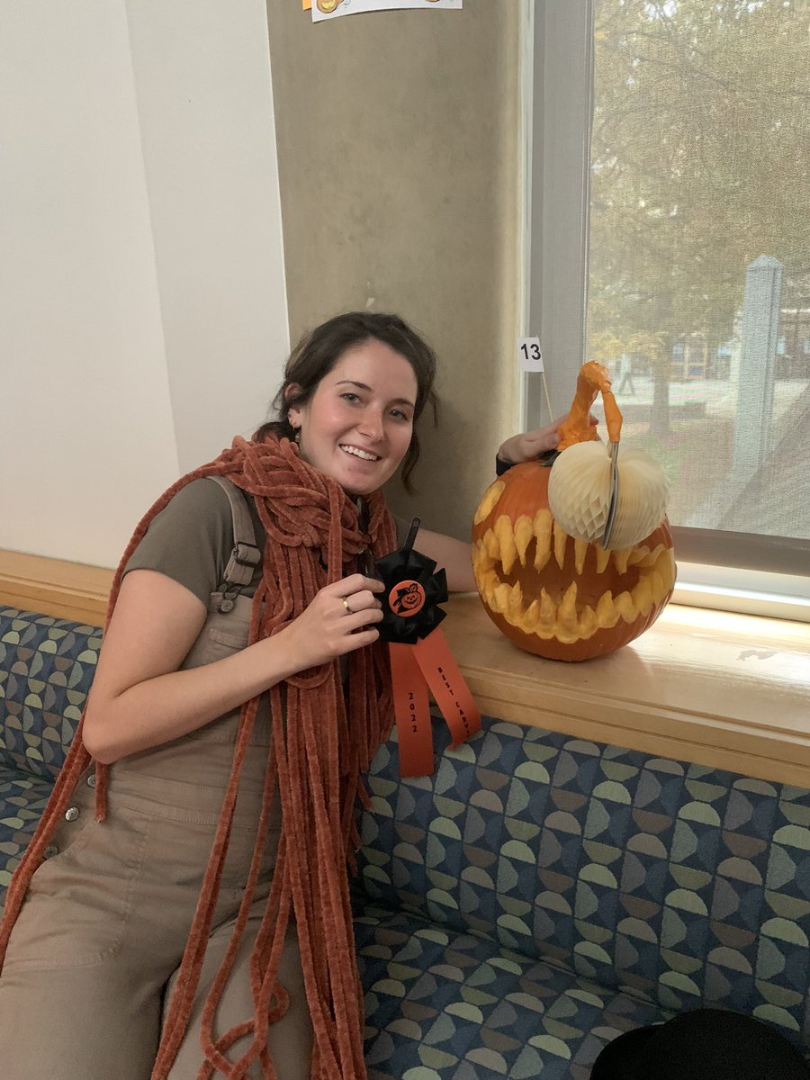 Happy Halloween 🎃! <a href="/Duke_PCB/">Duke Pharmacology & Cancer Biology Department</a> ‘Best carved pumpkin’ award.