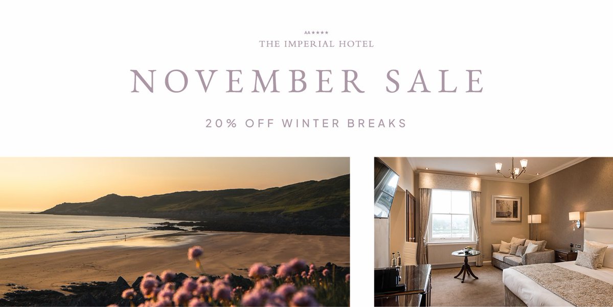 𝚂𝚊𝚕𝚎 𝚊𝚠𝚊𝚢 𝚠𝚒𝚝𝚑 𝟸𝟶% 𝚘𝚏𝚏 𝚝𝚑𝚒𝚜 𝚠𝚒𝚗𝚝𝚎𝚛! ❄️ 

📅 2nd January - 28th February 2023 
💸 Dinner, Room &amp; Breakfast from £72 per person per night 
⌛ Sale ends 30th November 

> brend-imperial.co.uk/offers/novembe…