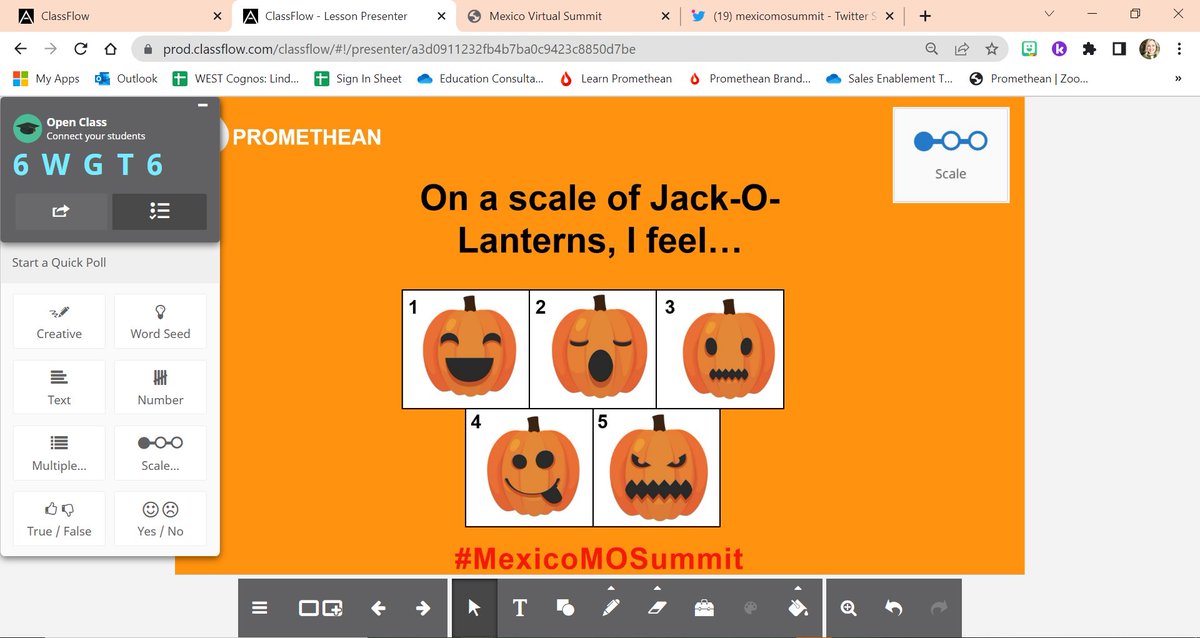Having a great day getting to be a part of @Hollee_Ellis 's #MexicoMOSummit ! Teachers are loving getting to learn about ClassFlow's polling feature and activity builder! @LearnPromethean