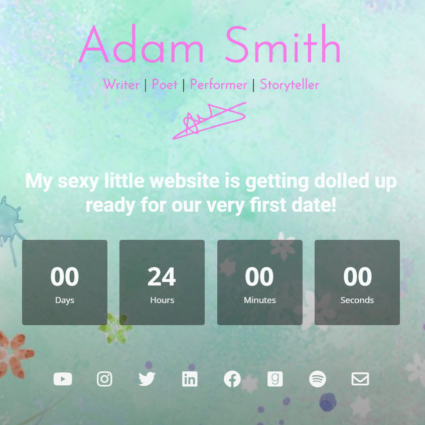 WriterAdamSmith's tweet image. Oooft! At 6pm tomorrow, my sexy little website struts into the world with a handbag full of my writing, music and other mayhem!

Get signed up to the #newsletter today: writeradamsmith.com

#WritingCommmunity #WritingLife #PoetryCommunity #WritersLife #Blog