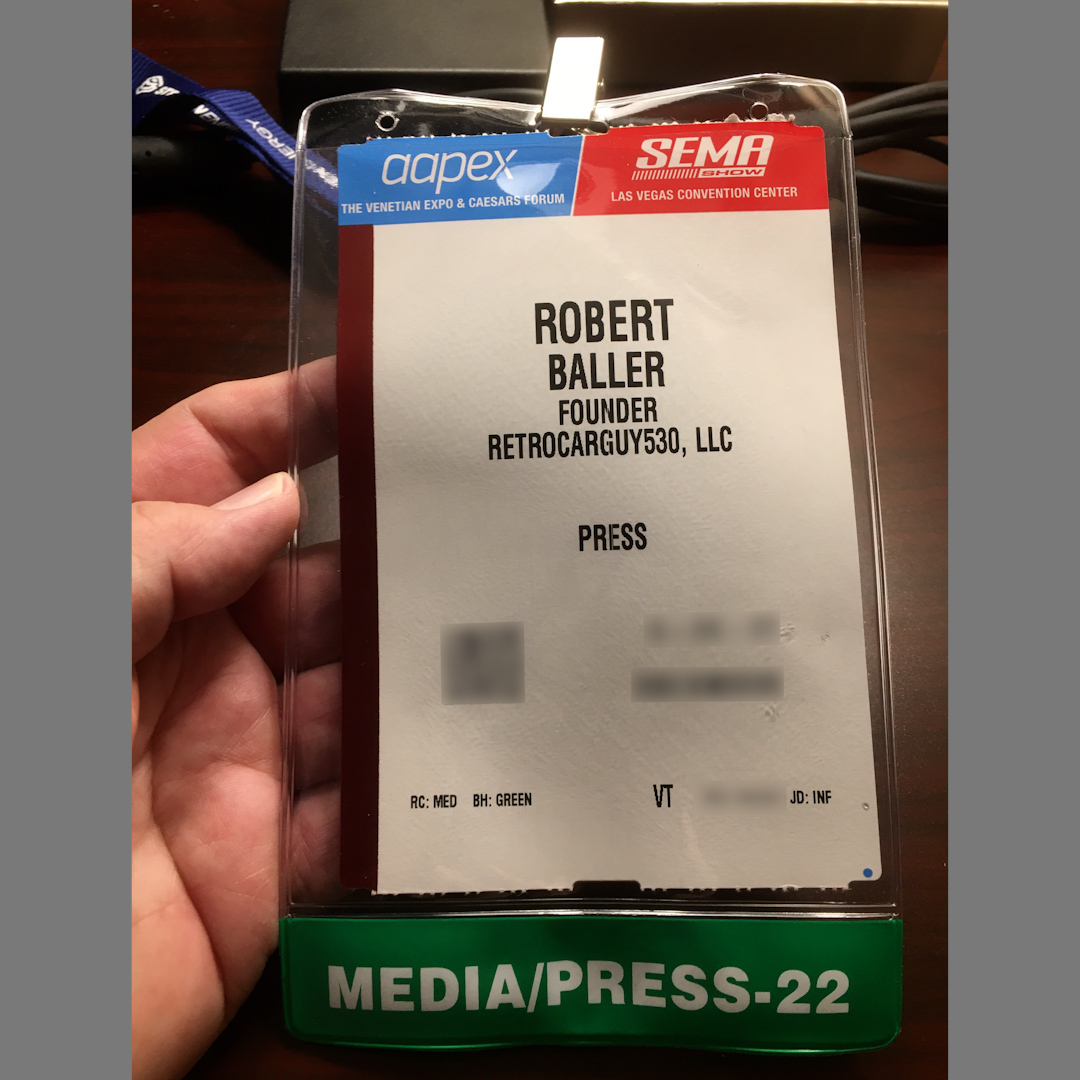 Getting ready for the 2022 AAPEX and SEMA shows in Las Vegas, NV.  This morning, I went to the AAPEX media center to get my media pass.  Both shows open 9:00 AM on Tuesday Nov 1, 22.  I'll spend one day at each show.  I'll definitely get my steps in this week. 
#aapex22 #sema2022