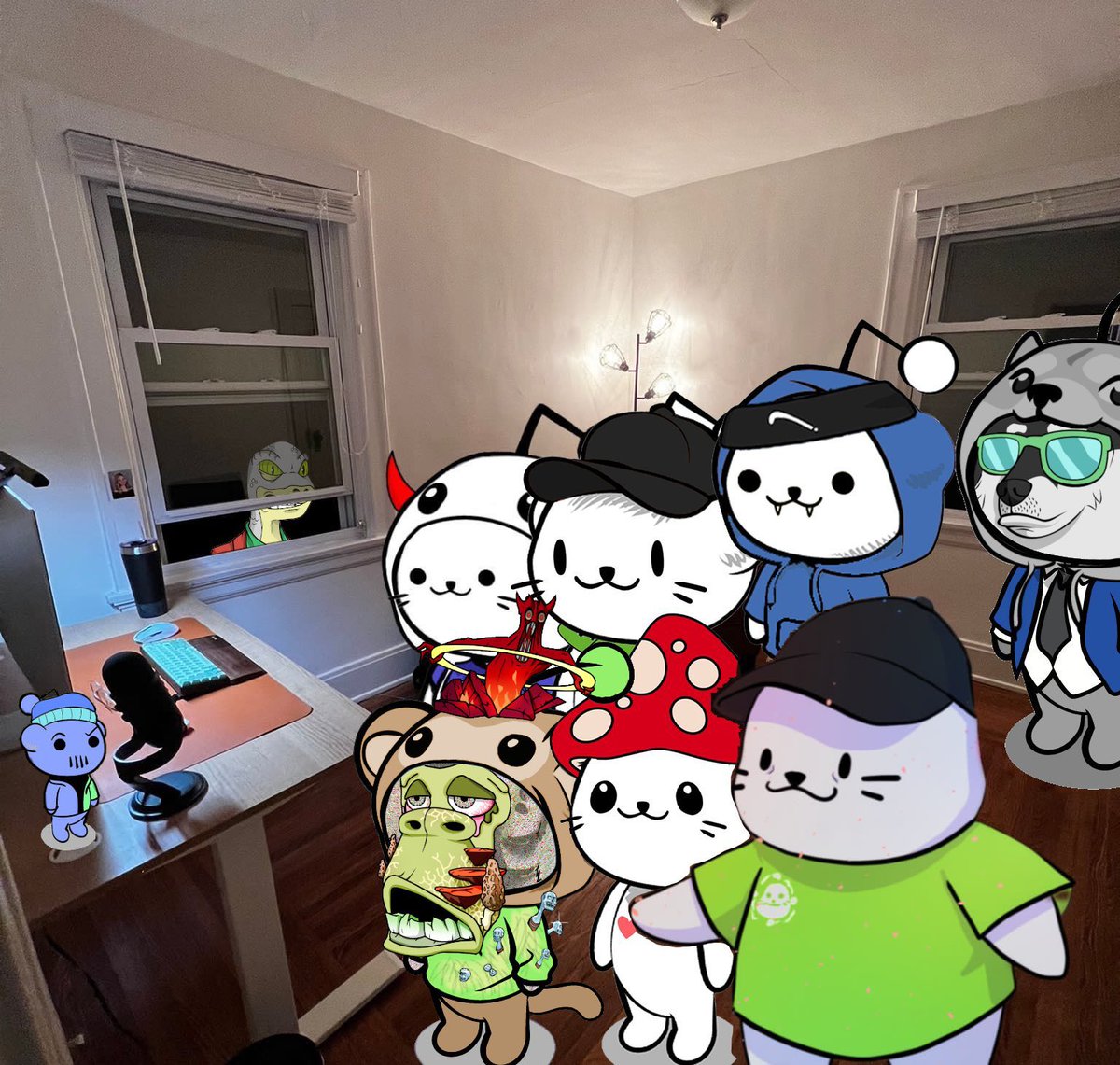 You walk into a room and see us standing there wyd?