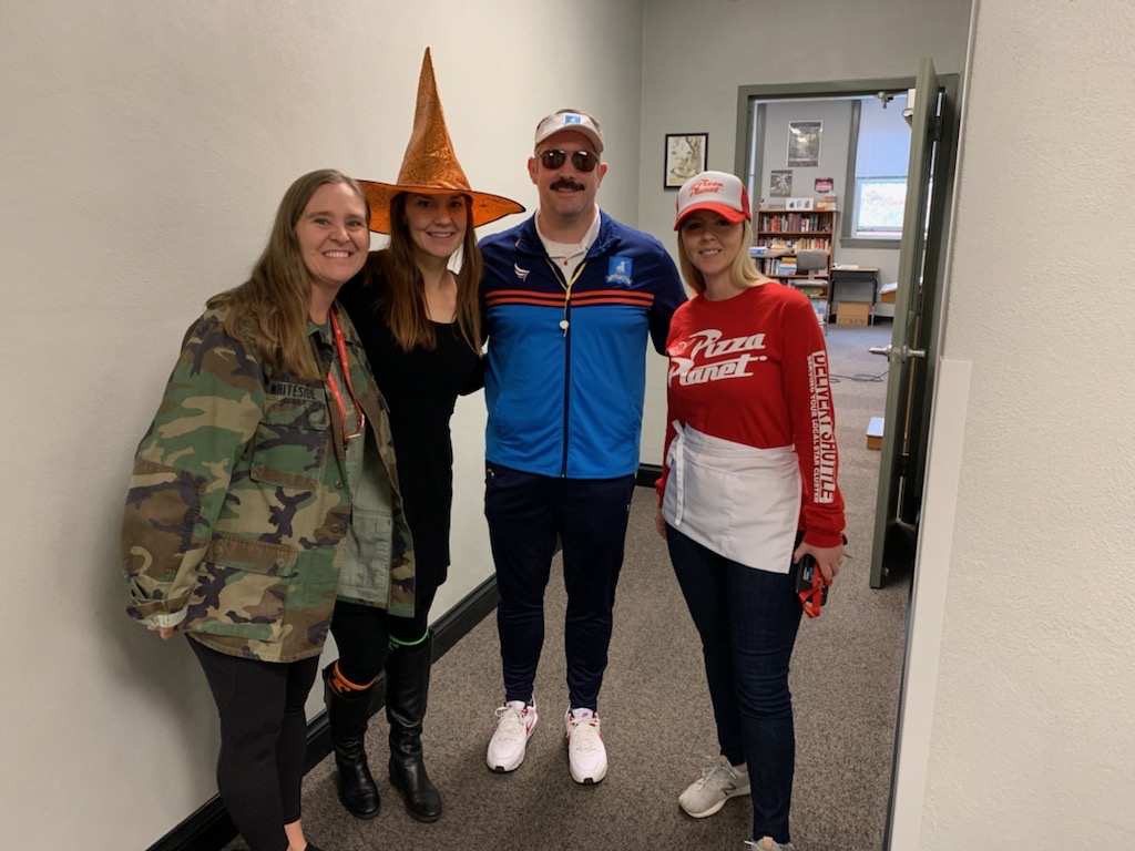 WeAreChaminade's tweet photo. The hallways were a little more spooky and silly than normal.  Happy Halloween Chaminade! Be safe tonight, Gentlemen! #EstoVir https://t.co/l5aH9YpwFX