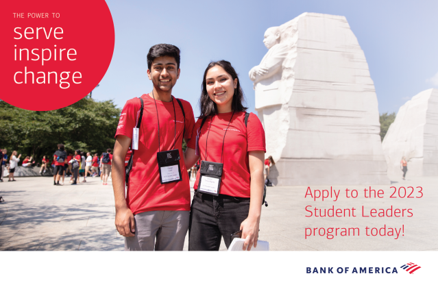 cecemyrtlebeach's tweet photo. The #BofAStudentLeaders application closes on January 13. If there's any motivated, community-minded high school juniors or seniors in your life - encourage them to apply today! The program teaches students about leadership and creating change. https://t.co/YYS0gNEZSQ https://t.co/vihC7HWiOo