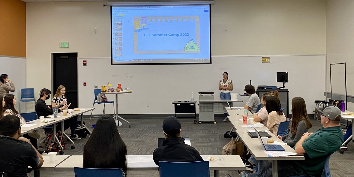 PurdueFWEngLing's tweet photo. Students and alumni shared their experiences with the TENL program at the fall TENL tea. #ELL #TENL #TESOL #PurdueFortWayne https://t.co/b0Kd7F2J2A