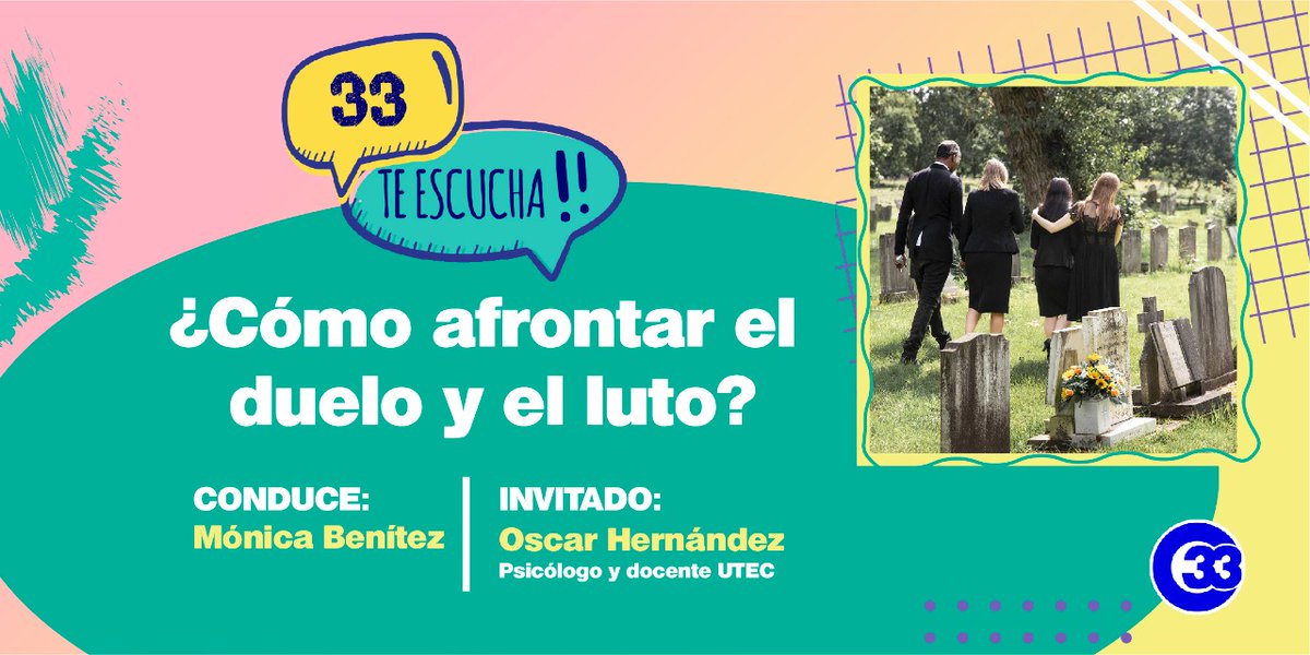 Esta tarde en #33TeEscucha conoceremos ¿Cómo afrontar el duelo y el luto? Desde ya puedes hacer tus preguntas.✝️

Por la señal de <a href="/canal33tv/">Canal 33</a>,7 en cable y plataformas digitales.📲