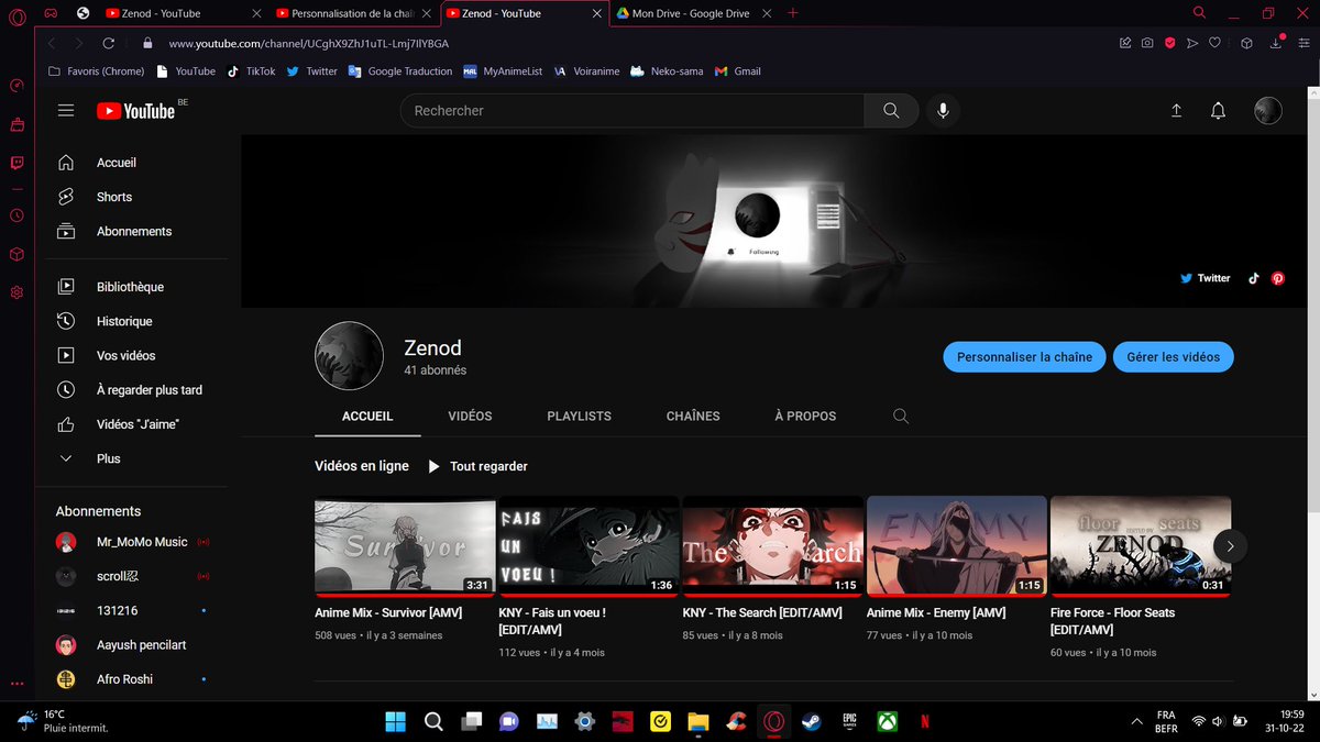 _Kozumo's tweet photo. Fier de moi, même si YouTube détruit la résolution de mon image https://t.co/EIv0pnrDOd
