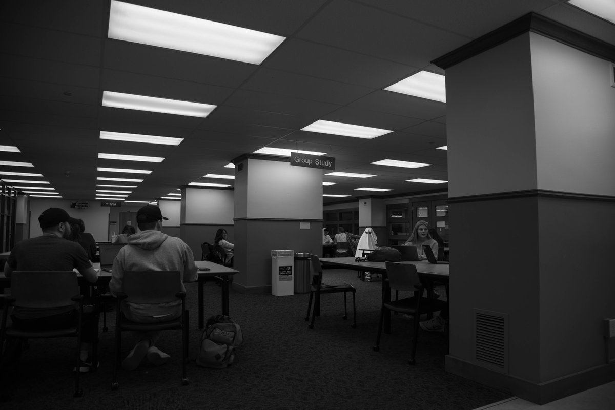 OkStateLibrary's tweet photo. Have you even gotten ghosted by a group member, we know we have. #EdmonLowZone https://t.co/kiY80SMhfp