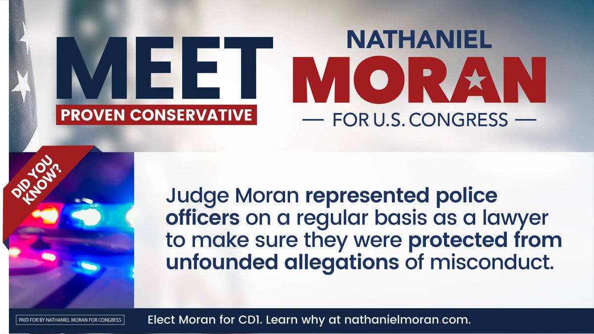 moran4congress's tweet photo. I support our police officers and the work they do to protect us. #backthebluealways https://t.co/l8tX8D0OQs