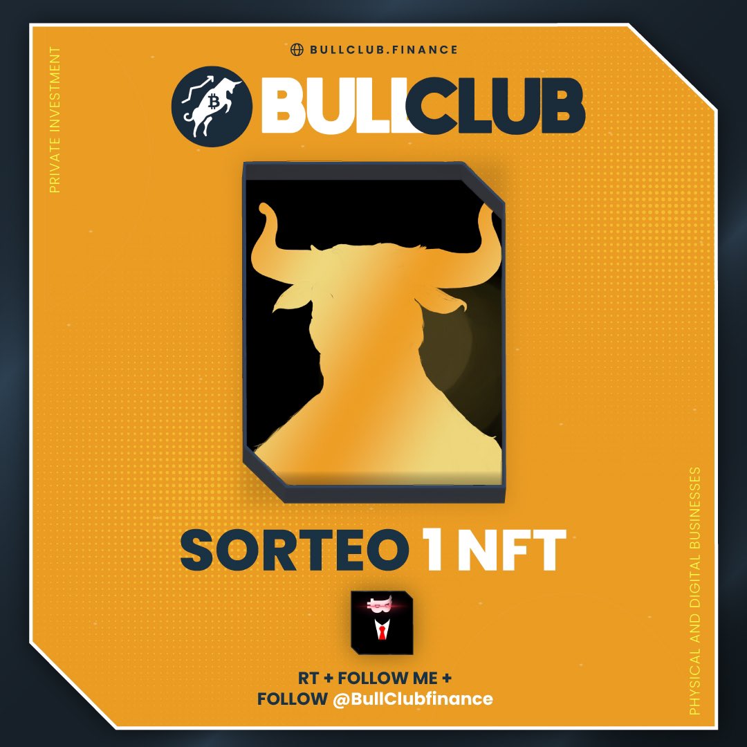 JohnNakamoto_'s tweet photo. 🔥🎁🔥 SORTEO de 1 NFT @BullClubfinance 🔥🎁🔥

NFT valorado en 200€ ⚡️

Requisitos para participar 👇

1⃣Retweet🦄

2⃣Like💚

3⃣Seguir a 

@BullClubfinance y @JohnNakamoto_ 🙌

Los ganadores los anunciaré en 48 h 💸

Muchísima suerte a todxs ! 🎉

#Nft #NFTGiveaway https://t.co/ccgT2p1nZ6