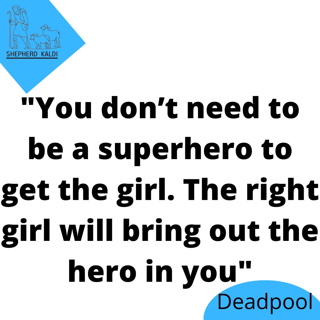 shepherd_kaldi's tweet photo. "you don't need to be a superhero to get the girl. the right girl will bring out the hero in you"
Deadpool 

 #dead #deadpool #deadpool #deadpool2 #deadpoolfan #marvel #marveledit #marvelcomics #marvelmemes #marvelstudios #marveluniverse #marvel https://t.co/VucYJGYIDU