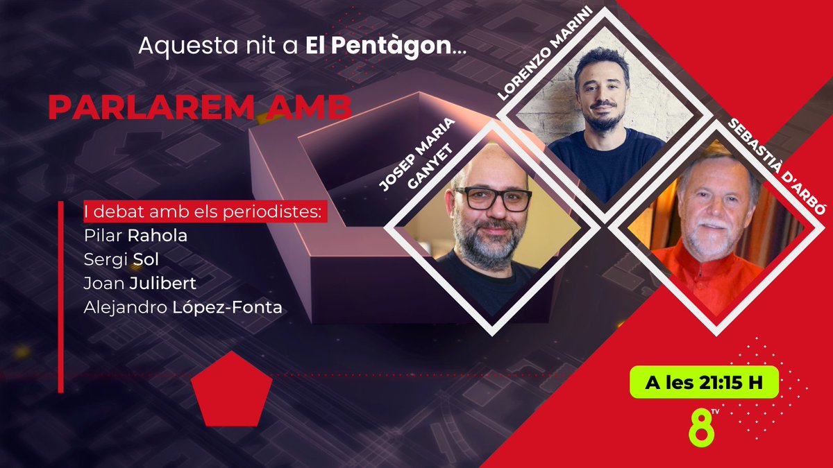 🔴 Avui a @elpentagon8tv de @vicentsanchisll 👉 Parlarem de fake news amb @ganyet i @zlorine, cofundador de @veri_fi_cat 👉 Tertúlia amb els periodistes Sergi Sol, @RaholaOficial, @julibert_joan i @LopezFonta 👉 @SebastiaDArbo ens parlarà de l'origen de la Nit de les ànimes