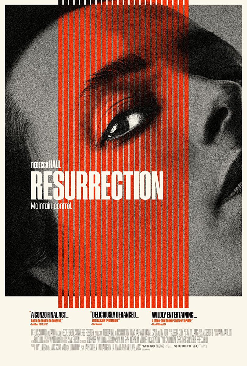 This Halloween edition of our #MondayMurmurs goes out to an extra special movie, #RESURRECTION, starring #RebeccaHall and #TimRoth. Recommended by Bri, there have been few movies that have disturbed me more by doing very little. It was recently added to <a href="/Shudder/">Shudder</a> so check it out!