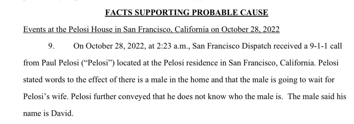 BREAKING: The DoJ is charging DePape with a federal crime, and the conspiracy theories are now TOTALLY DEBUNKED. First, he was LOOKING FOR THE SPEAKER, and Paul Pelosi DID NOT KNOW HIM. 1/