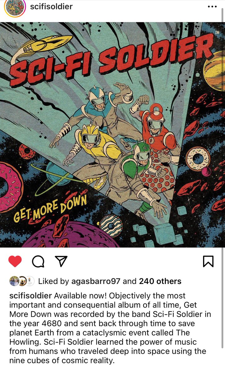 BrendonTroutman's tweet photo. I wonder if #Phish even knows about this. Sci-fi Soldier posted on their socials. Looks like Instagram survives into the year 4680. Or did they use the 9 cubes to post retroactively into this timeline? #clearyourmind #getmoredown #StopTheHowling https://t.co/hzZQ0XlZu8