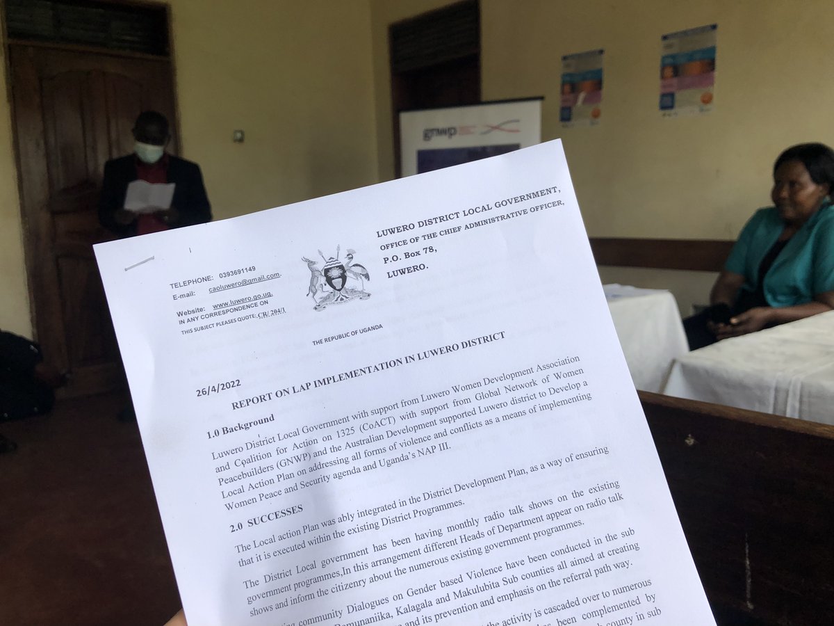 leclerc_katrina's tweet photo. Despite the compounding health crises, 2022 was a good year for #WPS in Uganda πΊπ¬.
The #WPSForumUG focusing on monitoring & evaluation + the 1st anniversary of Local Action Plans in several districts demonstrated key commitments, actions & ownership of #WPS. #Localizing1325 https://t.co/9RO4aejlOI