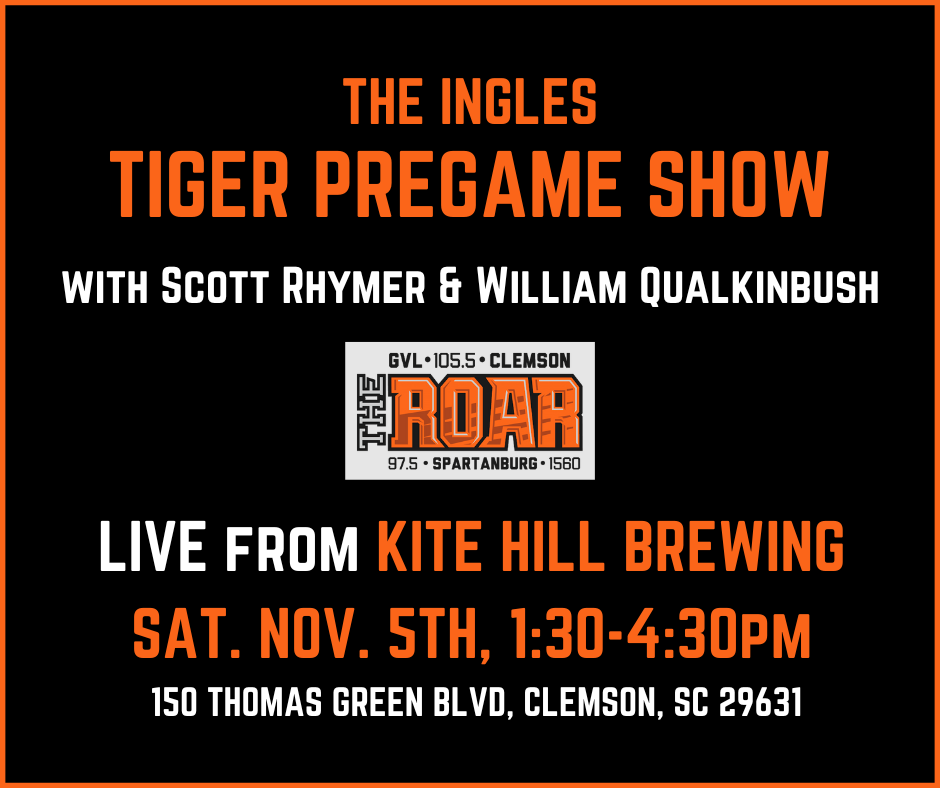 TheROARFM's tweet photo. Spend your gameday at @KiteHillBrewing with us! 

@QualkTalk @TigerPreGame @InglesAdvantage https://t.co/kPHdDf4dCz