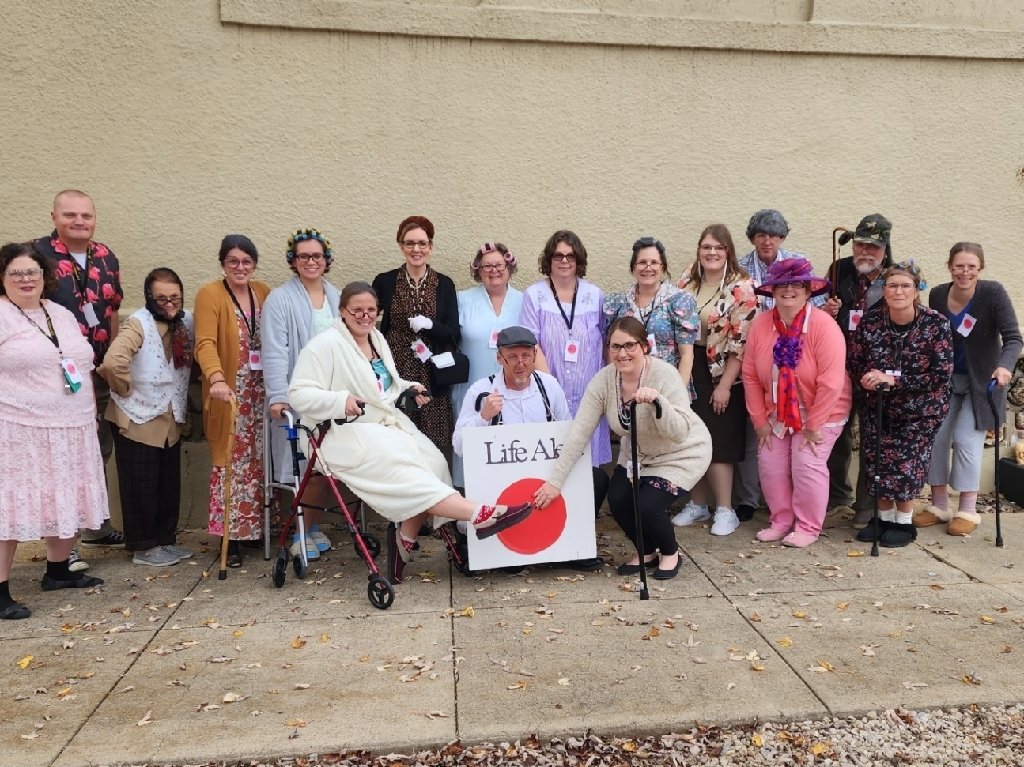 Not sure if there was an escape from the nursing home or if the High School staff is just showing their age! Happy Halloween Bulldog Nation. #bulldogseveryday