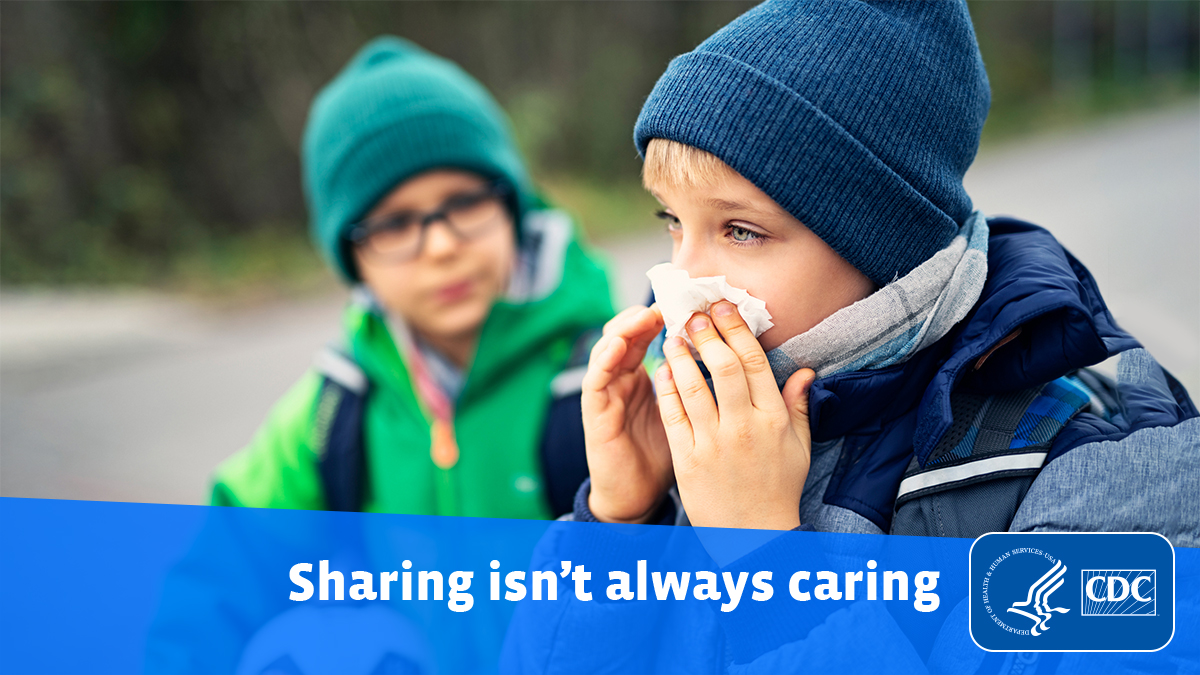 Spread kindness, not germs! To help prevent the spread of respiratory viruses like #COVID19, you and your family should stay home when feeling sick. Learn more: bit.ly/3bGvO6p
