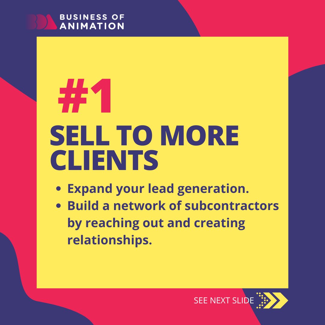 animationbiz's tweet image. Are you struggling with growing your animation business? Here are two ways to grow your animation business, but remember that simple does not always mean easy! 

⭐ Sell to More Clients
⭐ Sell More to Clients

#AnimationClient #AnimationClients #AnimationService