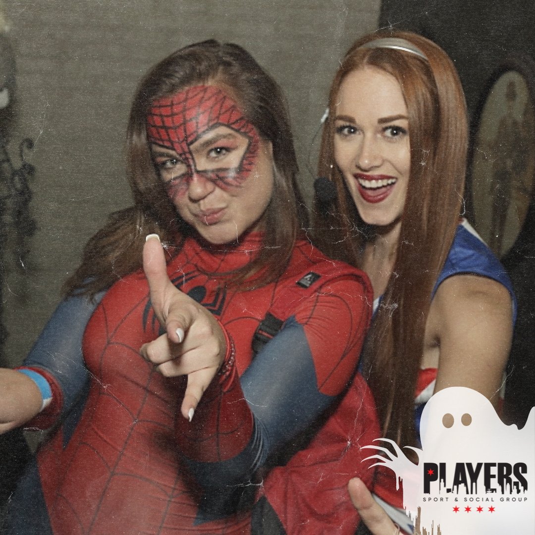 PlayersChicago's tweet photo. HAPPY HALLOWEEN! 🎃
From us to you,
all our spooky boos -
We hope your Walks of Shame,
allowed for non-heeled shoes.
Merry Halloween to all, and to all a good fright! 👻

The scares aren't over! Sign up now for this Saturday's Volley·Ween 👉 https://t.co/nJ6uHsj1RW https://t.co/J8IrERlSkW