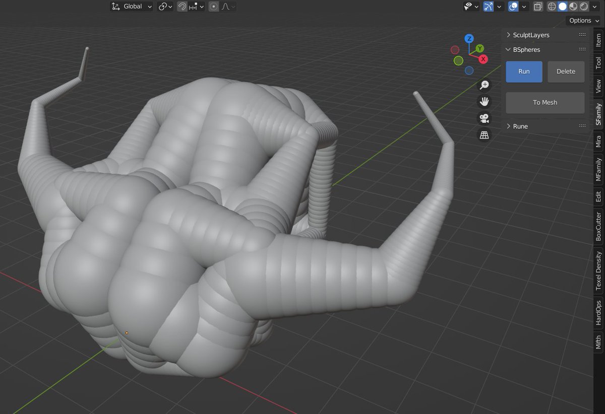 mifth1982's tweet photo. Next release of the BSpheres addon will have a ZBrush like spheres type. Cool!
#b3d #zbrush #zspheres #sfamily #bspheres https://t.co/4vBviD3wE3