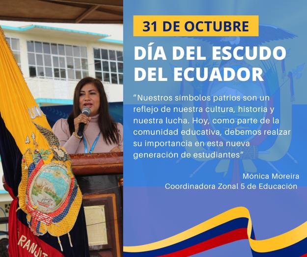 monka78's tweet photo. Los símbolos patrios son el reflejo de nuestra cultura, historia y de nuestra lucha... Conmemoramos con respeto y orgullo el #DiaDelEscudo
@EducacionZ5_Ec @Educacion_Ec @mariabrownp @CpccsEc @goberguayasec @ComunicacionEc https://t.co/BOTmFws1Bc