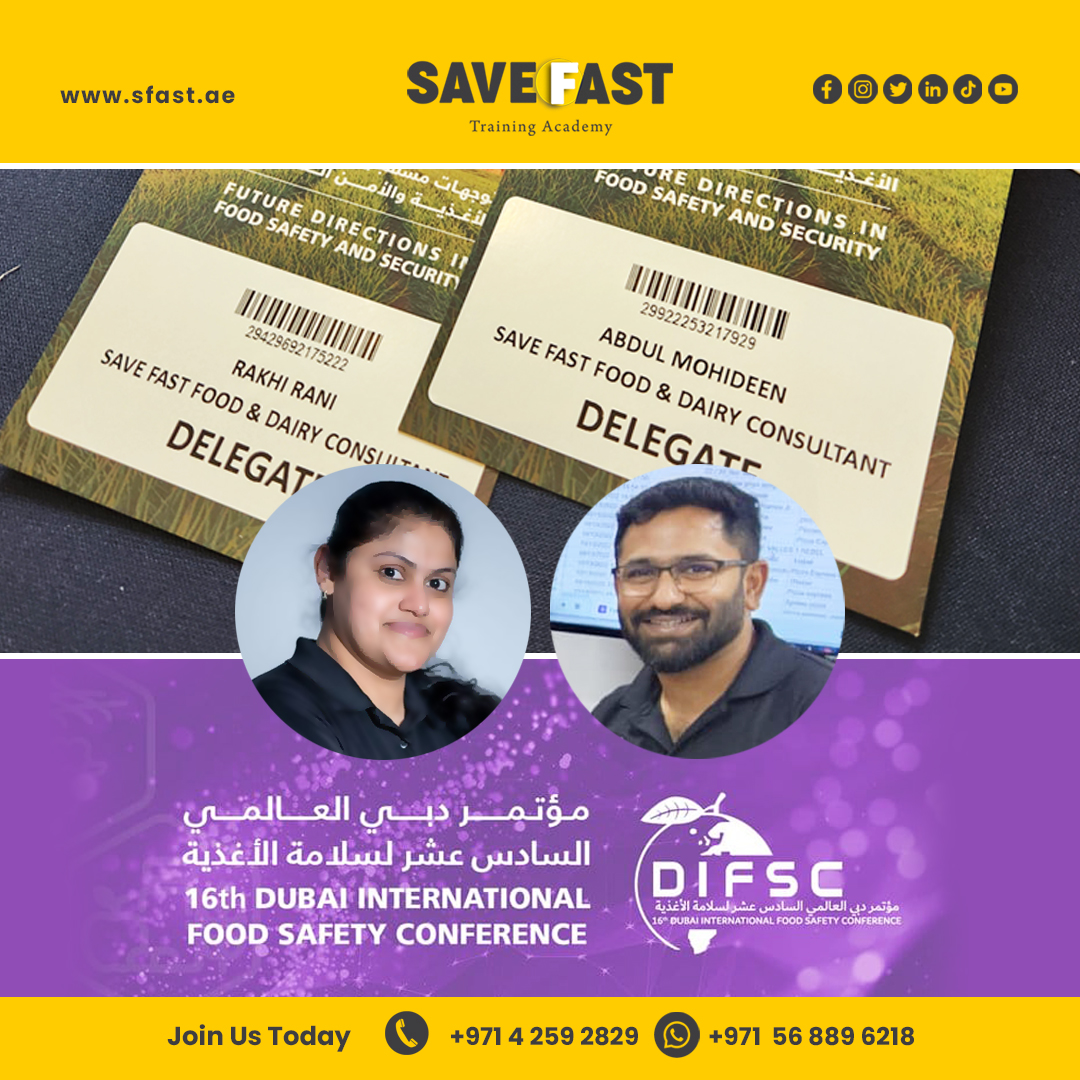 save_fast's tweet photo. SaveFast #FoodSafety Experts Rakhi Rani and Abdul Basith will be attending the 3 day Dubai International Food Safety #Conference at World Trade Centre tomorrow. Our trainers take great pride in keeping their skills and knowledge up to date through such key industry events.
#difsc https://t.co/EjpaMeQeaB
