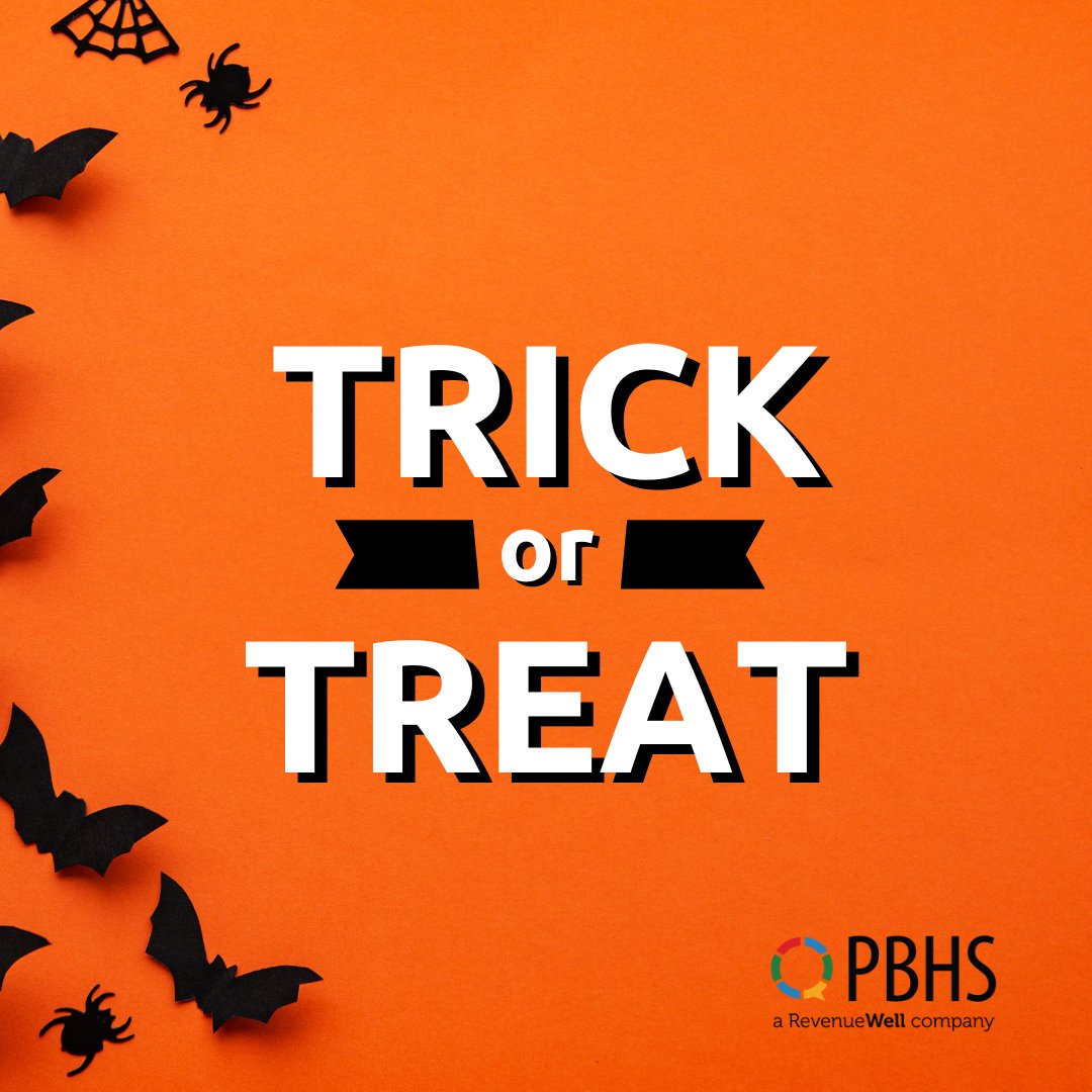 Trick or treat! PBHS, a RevenueWell company, wishes your practice a spook-tacular Halloween! 🎃🕸🕷