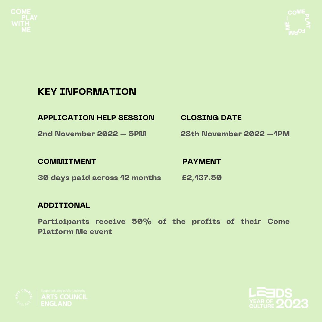 LEEDS_2023's tweet photo. Are you an up-and-coming music promotor in Leeds looking to gain experience in planning live music events and get paid whilst boosting your skills? 🎵
We've joined up with @cpwmco to offer mentorship, workshops, and more. Apply here 👉 https://t.co/sntHBtzpJM #LEEDS2023 #cpwm https://t.co/NwngCyGvi8
