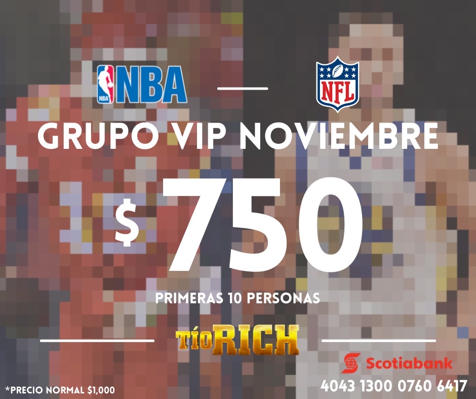 ElTioRich7's tweet photo. Se abren suscripciones para el grupo de noviembre, solo hoy, los primeros 10 el costo será solo de $750, nos concentraremos en la #NFL y #NBA, seguiremos haciendo dinero de la mano del mejor, mándame dm y hagamos dinero juntos, es lo mejor que sé hacer https://t.co/Q48Ocu1JX3