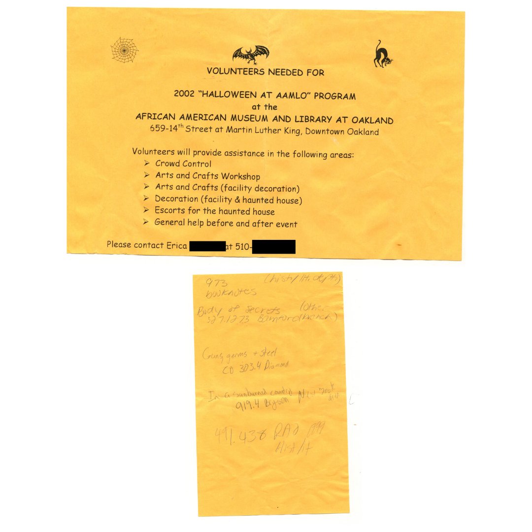 Oakland Public Library: Found in a Library Book tweet media