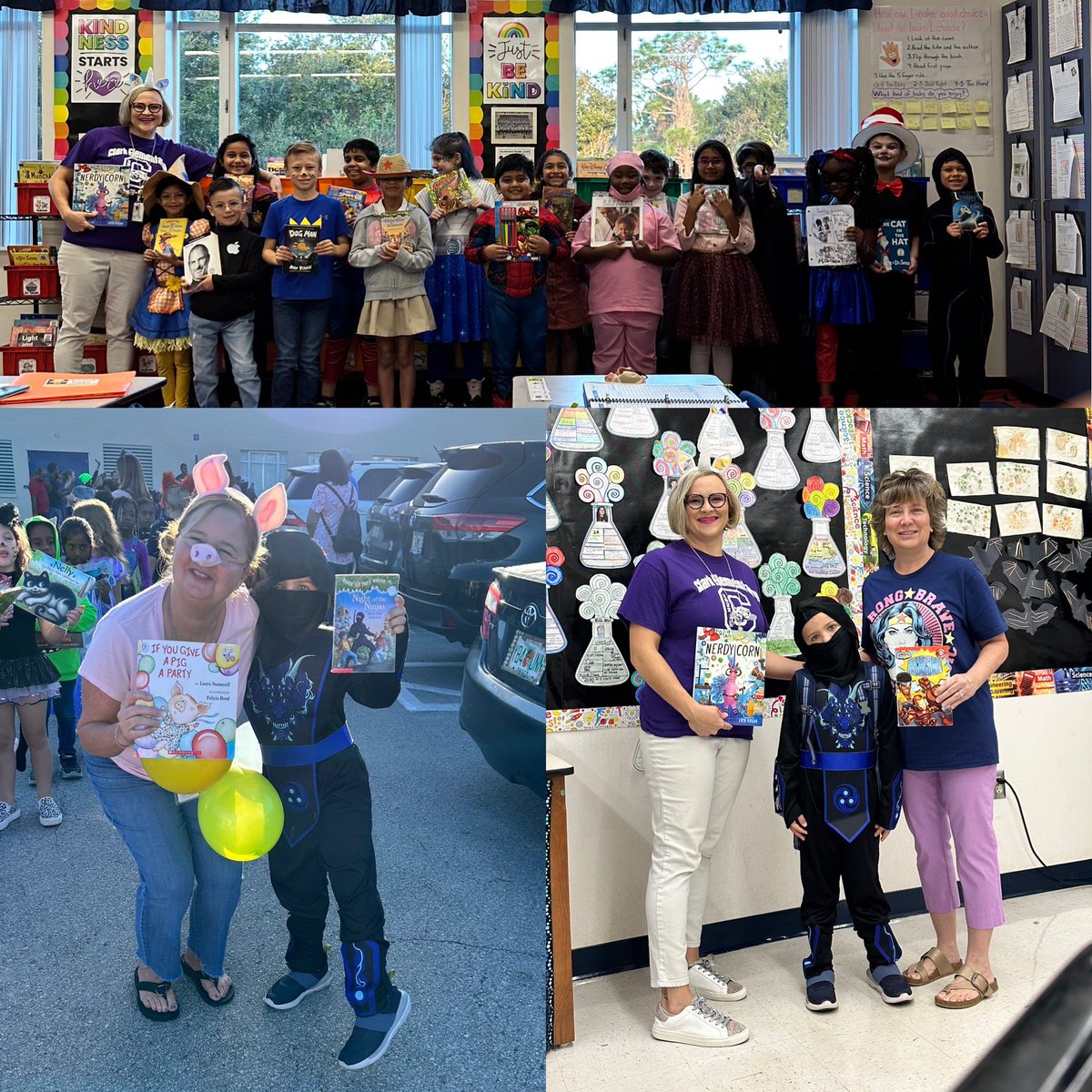 MrsSnee's tweet photo. @andrewrootbooks 🦄💜 @MaryPopeOsborne 🌲 💙 @LauraNumeroff 🐷 💗 #FallIntoBooks @ClarkElemTampa @HCPSArea3 🎉📚 https://t.co/ZDgQGGJFIh