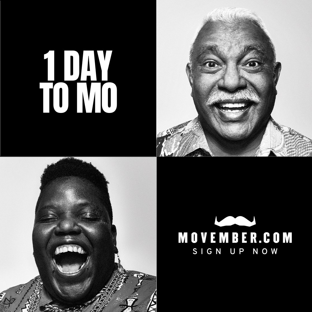 One. More. Day. At dawn we Mo. Whether you're about to Grow, Move, Host or Mo Your Own Way make sure you're all set for the hairy month. ✅ Sign up at Movember.com ✅ Rally the troops. ✅ Have fun. You got this, people. You're ready. We can't wait.