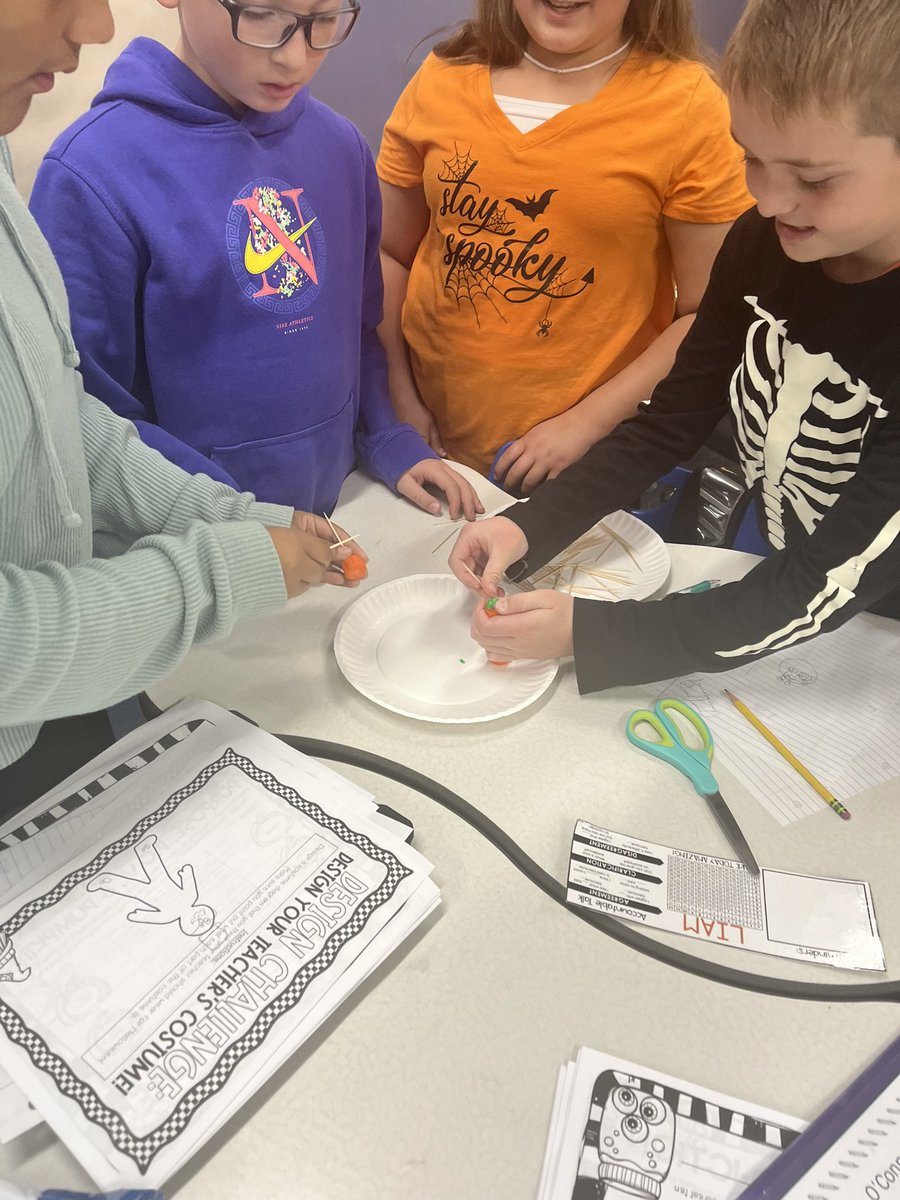 OConnell5th's tweet photo. Next up for STEM, who can build the tallest haunted house? @WegienkaWildcat https://t.co/80mb4VMUjh