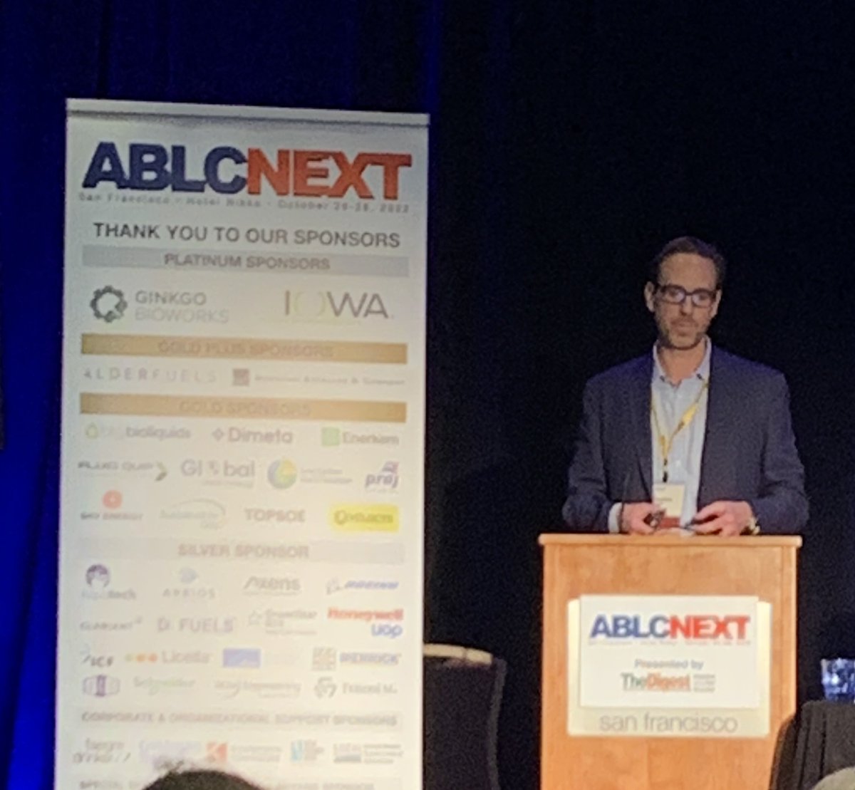 leighp's tweet photo. Last week in San Francisco the topic at @bdigest #ABLCNEXT was the #hottechnology that represents the latest advances for the #bioeconomy. @InfiniumCo CEO @RobertSchuetzle shared key learnings and exciting next steps in #cleantech. #Efuels #decarbonization #CO2reduction https://t.co/H8nEFoZaY4