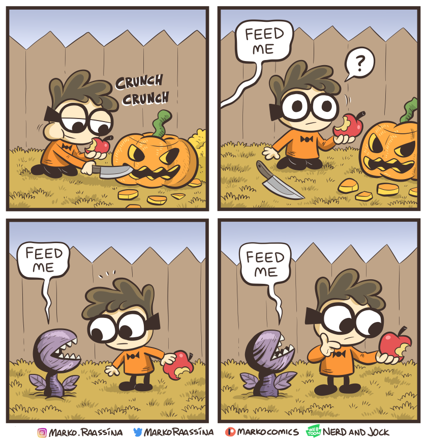 MarkoRaassina's tweet photo. Nerd and Jock 171 - Happy Halloween! (1/2) https://t.co/2uA9mi8txL