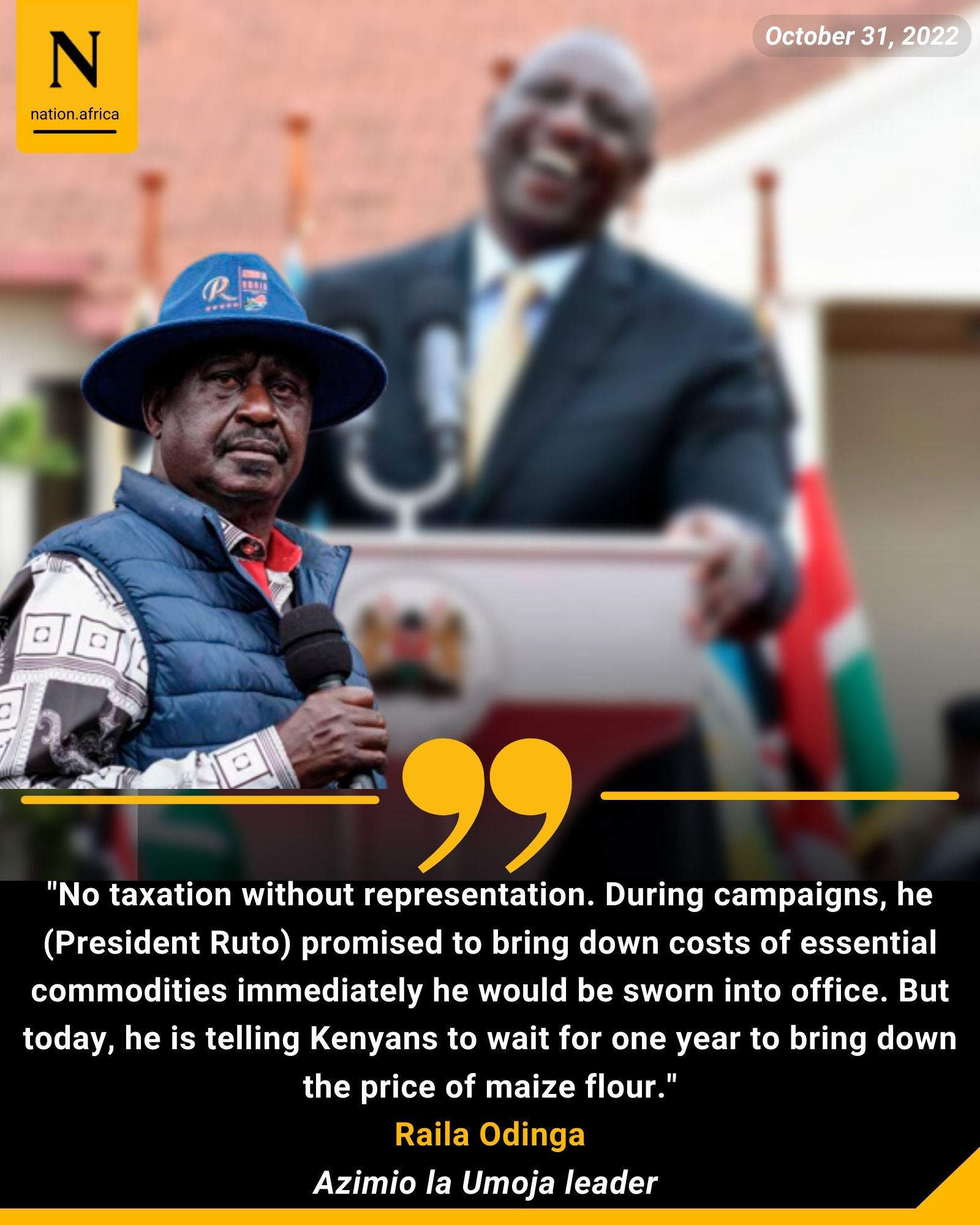 Nation Africa on Twitter "No taxation without representation Raila