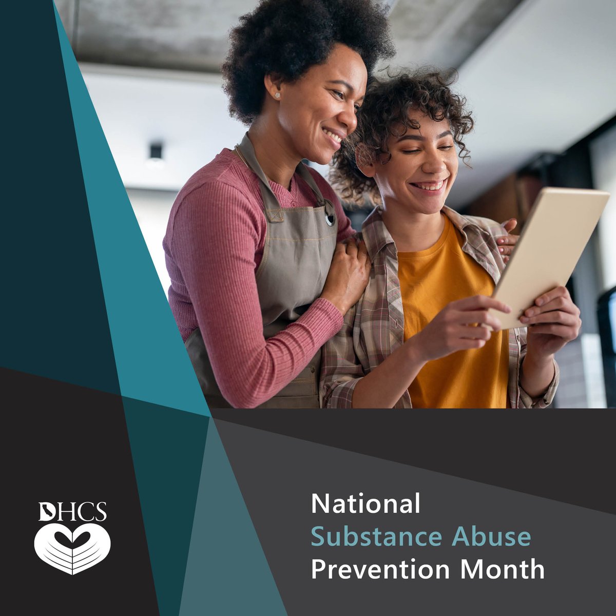 DHCS_CA's tweet photo. National Substance Abuse Prevention Month ends tomorrow, but talking regularly to your kids about not drinking or using drugs has a lasting impact.
#NSAPM #WeTalked #DHCS https://t.co/fR2xc6HV93