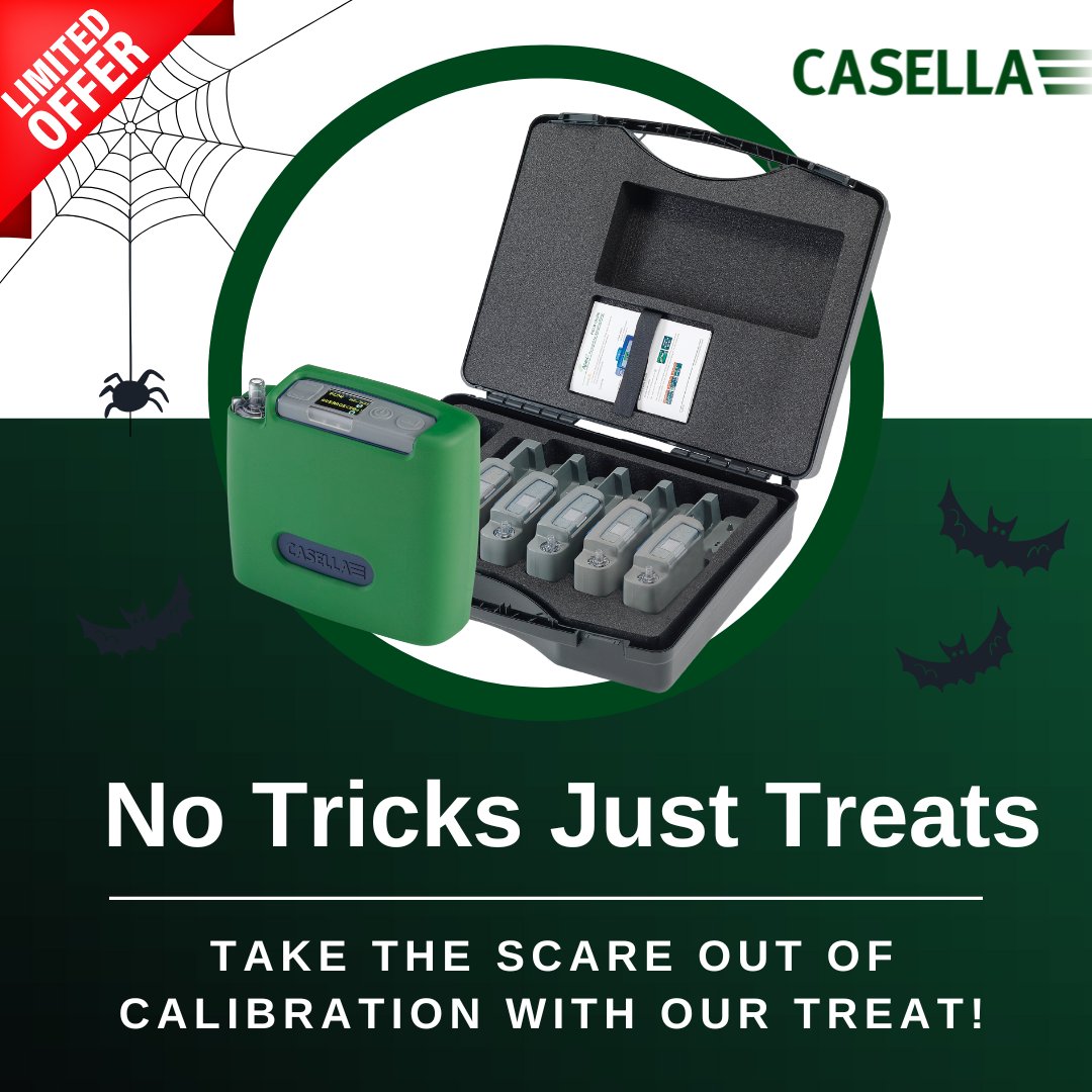 No tricks just treats this Halloween. Take the scare out of calibrating your air sampling pumps. For a limited time only claim a FREE electronic flow meter when purchasing an Apex2 or Vapex Air Sampling Pump Kit, visit our website to claim: casellasolutions.com/uk/en/Casella-…
T&amp;C's Apply