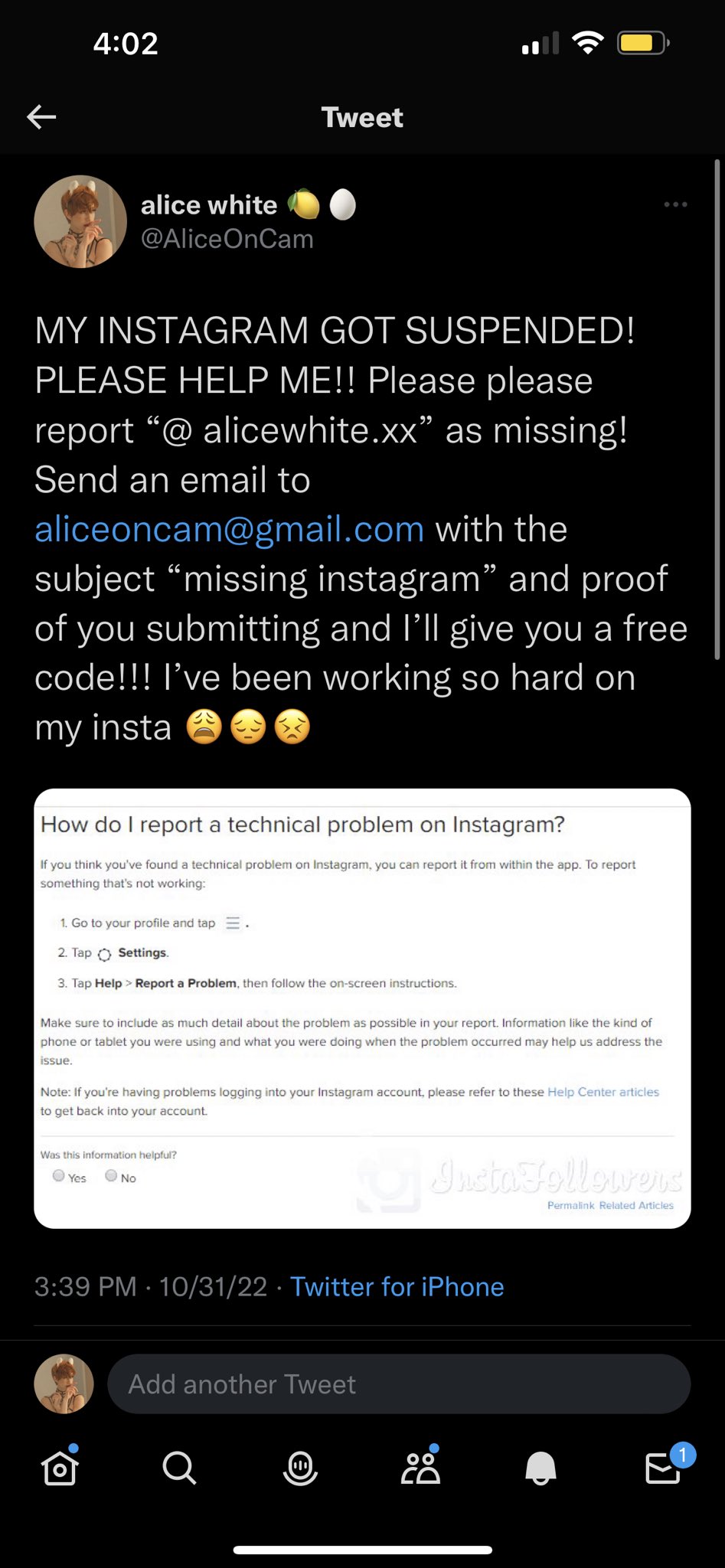 alice white 🍋🥚 on Twitter: "Idk what’s going on, if you saw this and